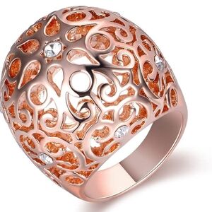 Cubic Zirconia Statement Dome Ring